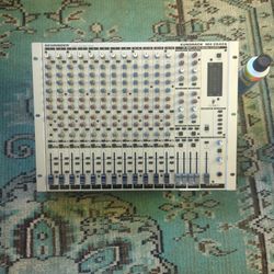 Behringer Eurorack MX 2642A 16 Channel Analog Mixer With Power Supply Slight Damage 2 Knobs Broke