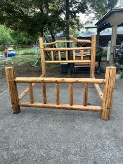 King Size Log Bed