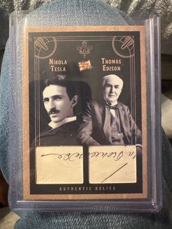 2024 Pieces of a Past Niedla Tesla/Thomasj EdisonRelic Card