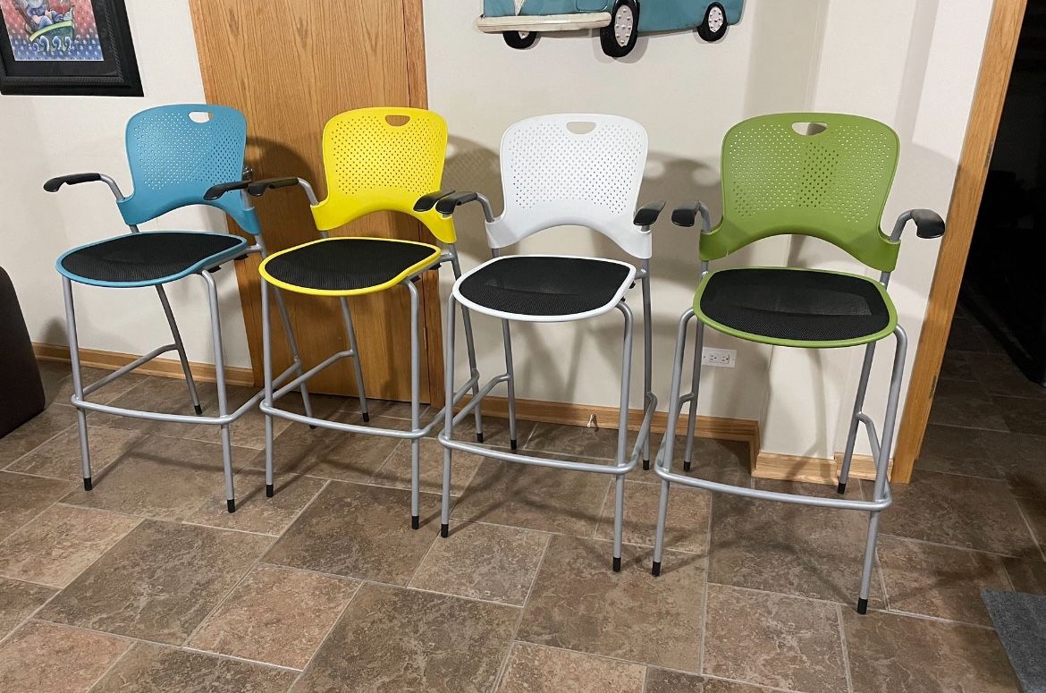 Herman Miller Retro Caper Stacking Bar Height Office Stool Chair