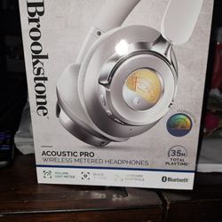 Brookstone Wireless Acoustic Pro Metered Headphones.   Paid 200. Selling For 80