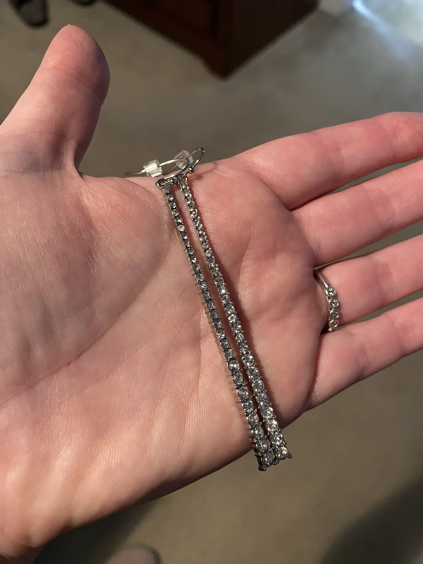 Sparkly Dangly Silver Earrings BRAND NEW