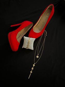 Zapatos Rojos Y Negros Marca Unisa