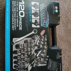 Power Torque 120 Piece Metric Socket/Ratchet Handle Set