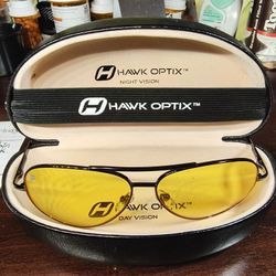 HAWK OPTIX  NIGHT VISION GLASSES /W/HARD CASE (NEW)