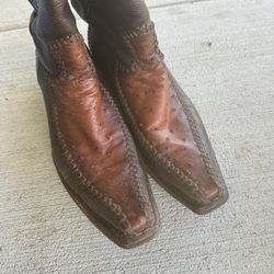 Boots Cuadra De Avestruz 9