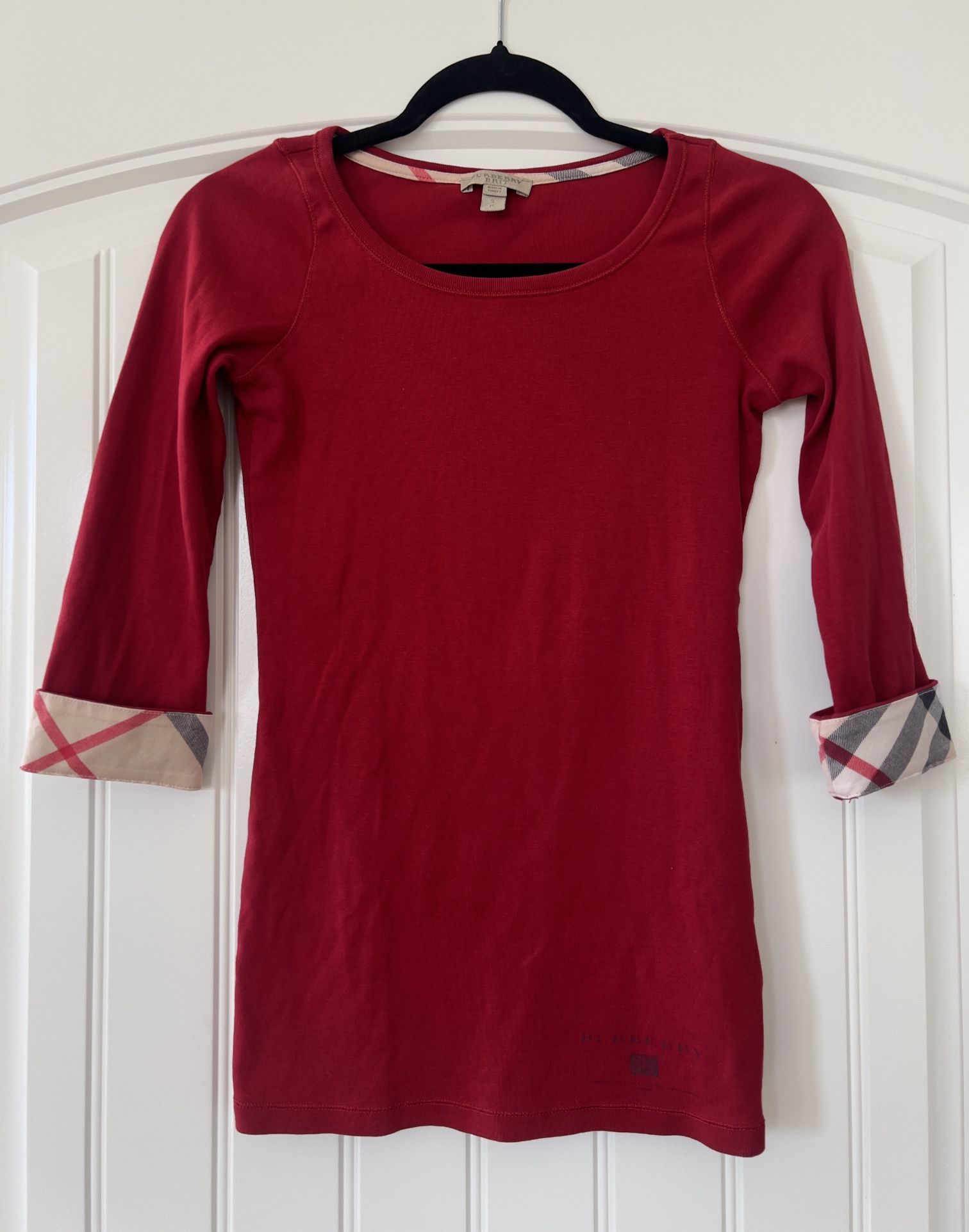Burberry Brit Red Cotton Shirt Size S