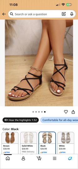 Women's Strappy Flat Sandals