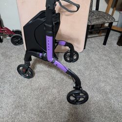 New 3 Wheel Walker With Bag (Purple) 