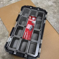 Husky Connect Stackable Portable Heavy Duty Lightweight 10-Compartment Small Tool and Parts Organizer
