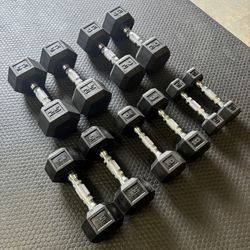 Brand New - Rubber Hex Dumbbells
