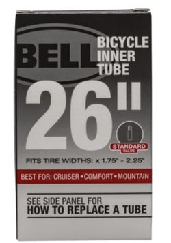 Bell Sports Standard Bicycle Inner Tube, 26" x 1.75-2.25", 35mm Schrader Valve