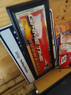 Budweiser Game Time New England Patriots Bar Mirror