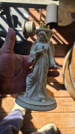 Porcelain  angel candle holders