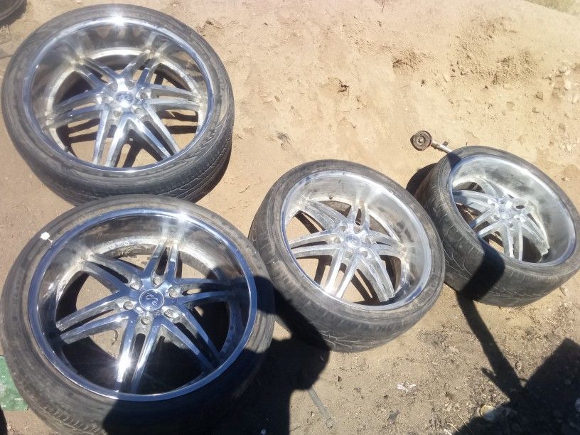 24 Chrome Wheels And Tire