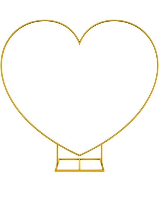 Large Size Metal Balloon Arch Kit, Wedding Heart Arch Stand, Love Balloon Column Arch Frame for Wedding, Bridal, Valentine's Day, Engagement and Birth