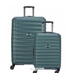 ✨ Delsey Paris 2-Piece Hardside Spinner Luggage Set – Green – NEW! ✈️💼 