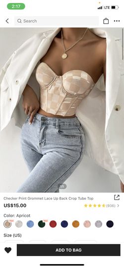 SHEIN Tube Top W/ Lace  Tie 