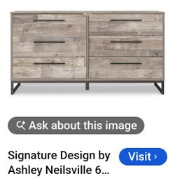 Ashley furniture whitewash 6 drawer dresser new in box never opened
