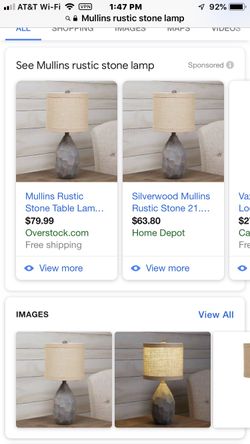 RUSTIC STONE LAMP