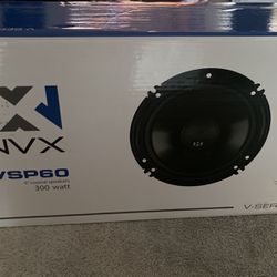 New NVX VSP60 V-Series 600 Watt Max 6" Car Audio Speakers w/ Silk Dome Tweeters ( 1 Pair ) 