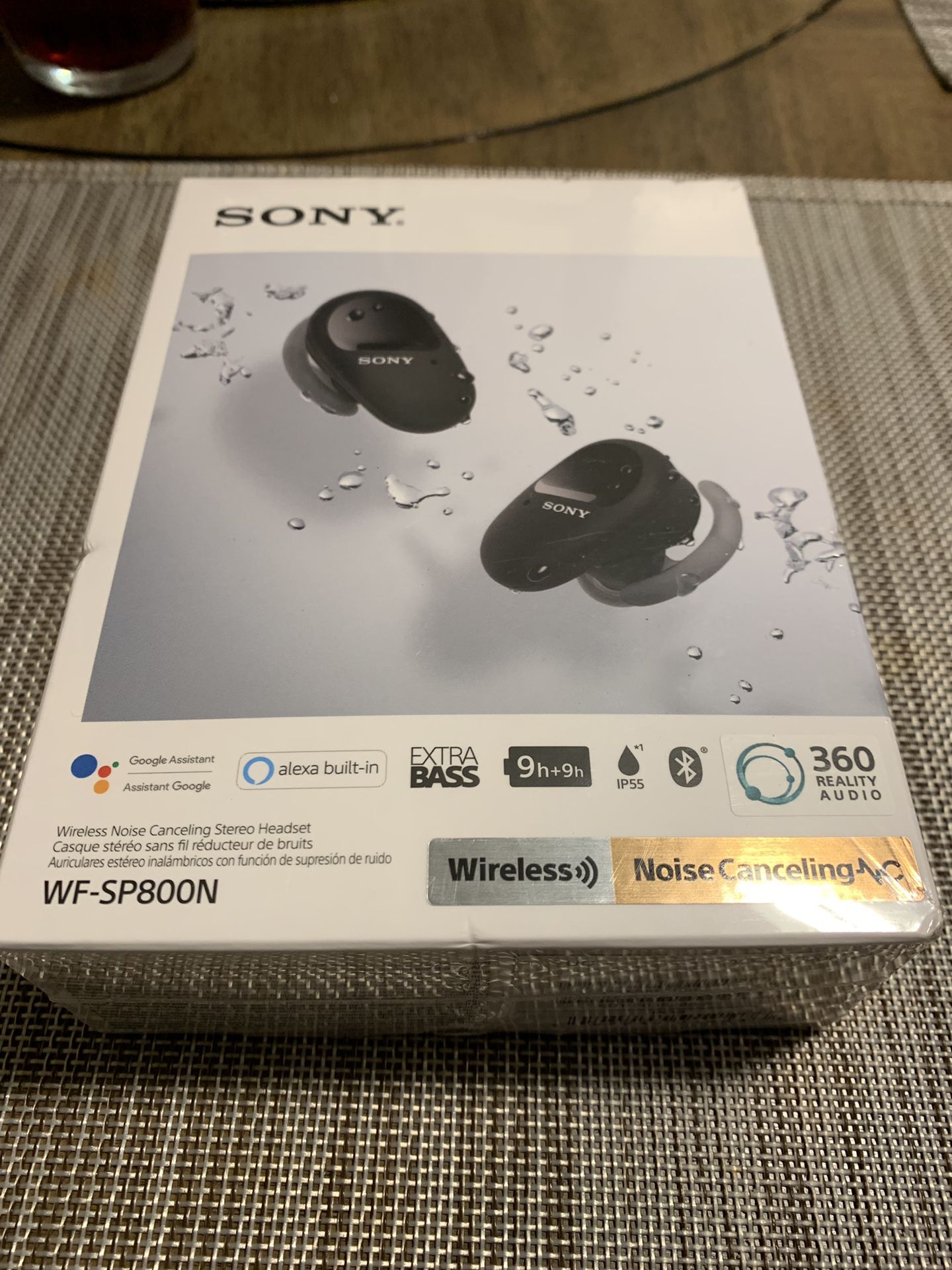 Sony WF-SP800N Wireless Earbuds Brand New