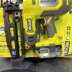 New ryobi 16 gauge finish nailer with battery and charger