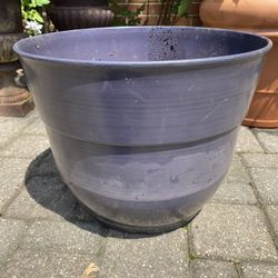 Plastic Purple Flower Pot