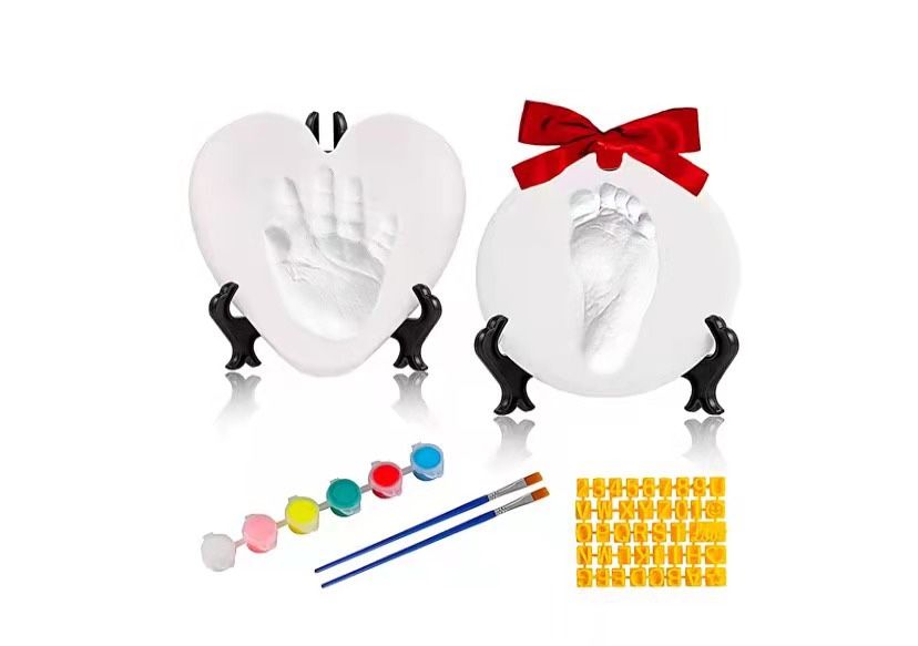 Baby Handprint and Footprint Kit,Ornament Keepsake Kit,Deluxe Clay Casting Kit for Baby Shower Gifts,Baby Xmas Ornament or Memorial with Bonus Persona