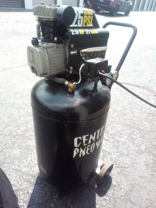 CENTRAL PNEUMATIC AIR COMPRESSOR 125 PSI 2.5 HP 21 GAL!