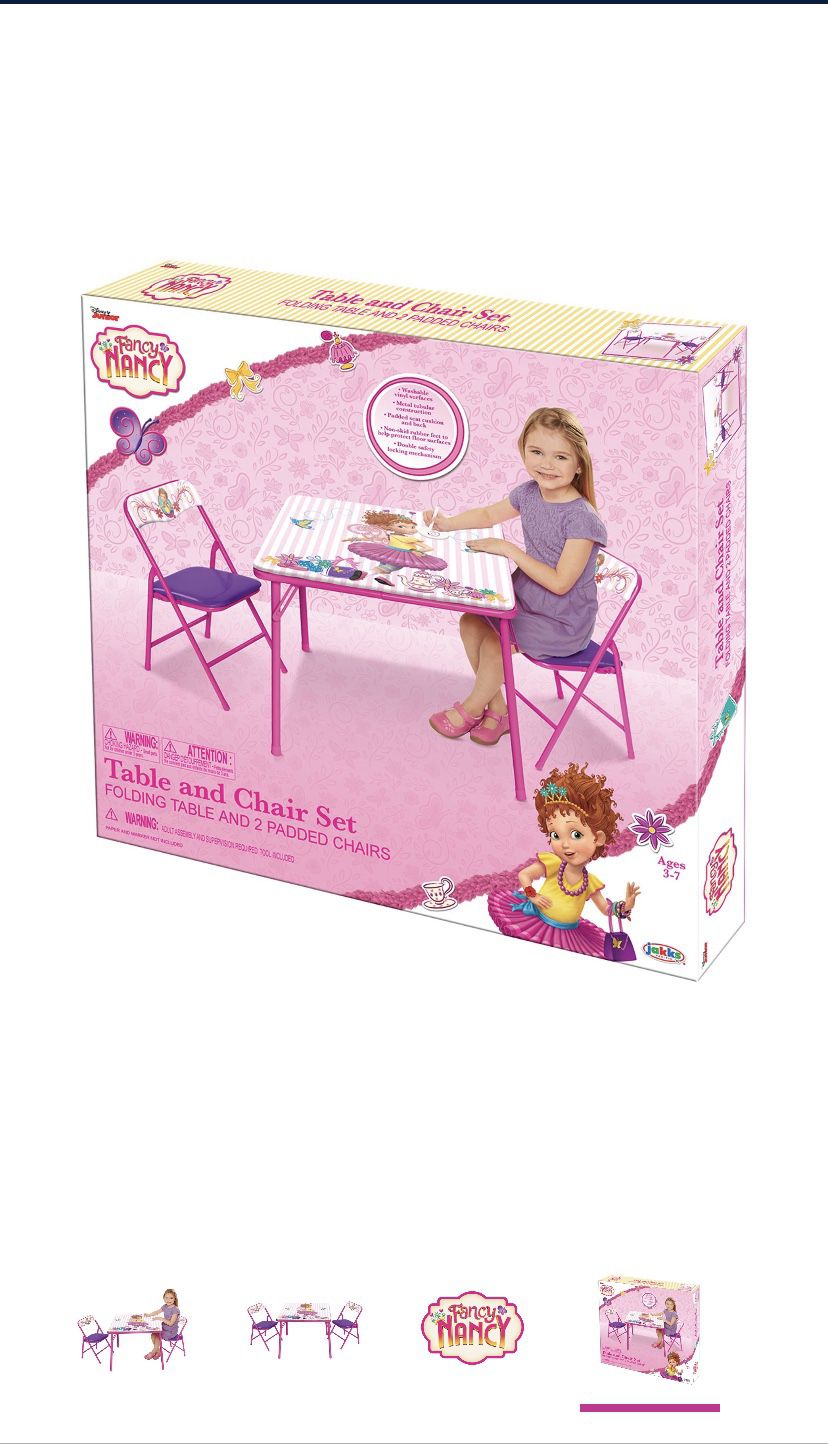 Fancy Nancy Kids Table with 2 chairs