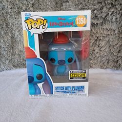 Funko Pop! Disney Lilo & Stitch Stitch with Plunger Figure #1354 EE Exclusive