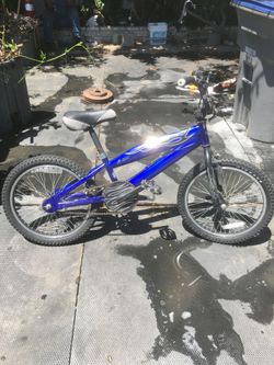 Blue mountain bike