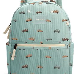 Corduroy Toddler Backpack for Boys Girls 2-6, Preschool Kindergarten Backpack - Cute Kids Backpacks for Boys Girls 14" H