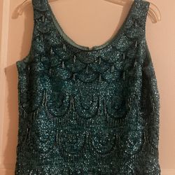 Vintage Sequined Shell Cocktail Top