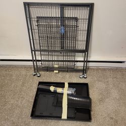 Yaheetech, Small Rolling Cage, Black