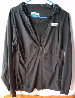 Magellan Outdoors Black Zip Up Wind Breaker Xs