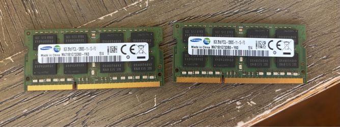 Samsung 8GB DDR3L SO-DIMM RAM – Lot of 2