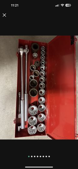WRIGHT TOOL Socket Wrench Set: 3/4 in Drive Size With Sockets For Mechanic