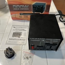 Power Bright 500W Step Up Step Down Voltage Transformer