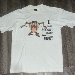 Vintage Warner Bros Looney Tunes Taz Banned Shirt size Large