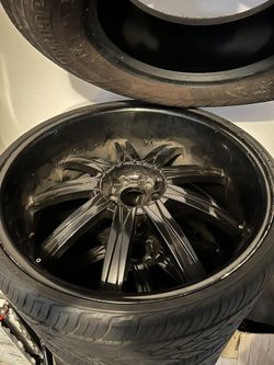 24” Banded Tires Used On Dodge Charger 