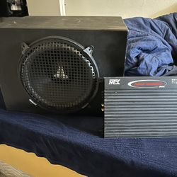 Mtx Rt2400x 2ch amplifier & Jl audio 12” JLW0-4 Box  Combo ( FIRM PRICE )