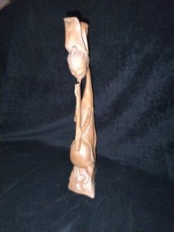 Hand Carved Wood Statue 