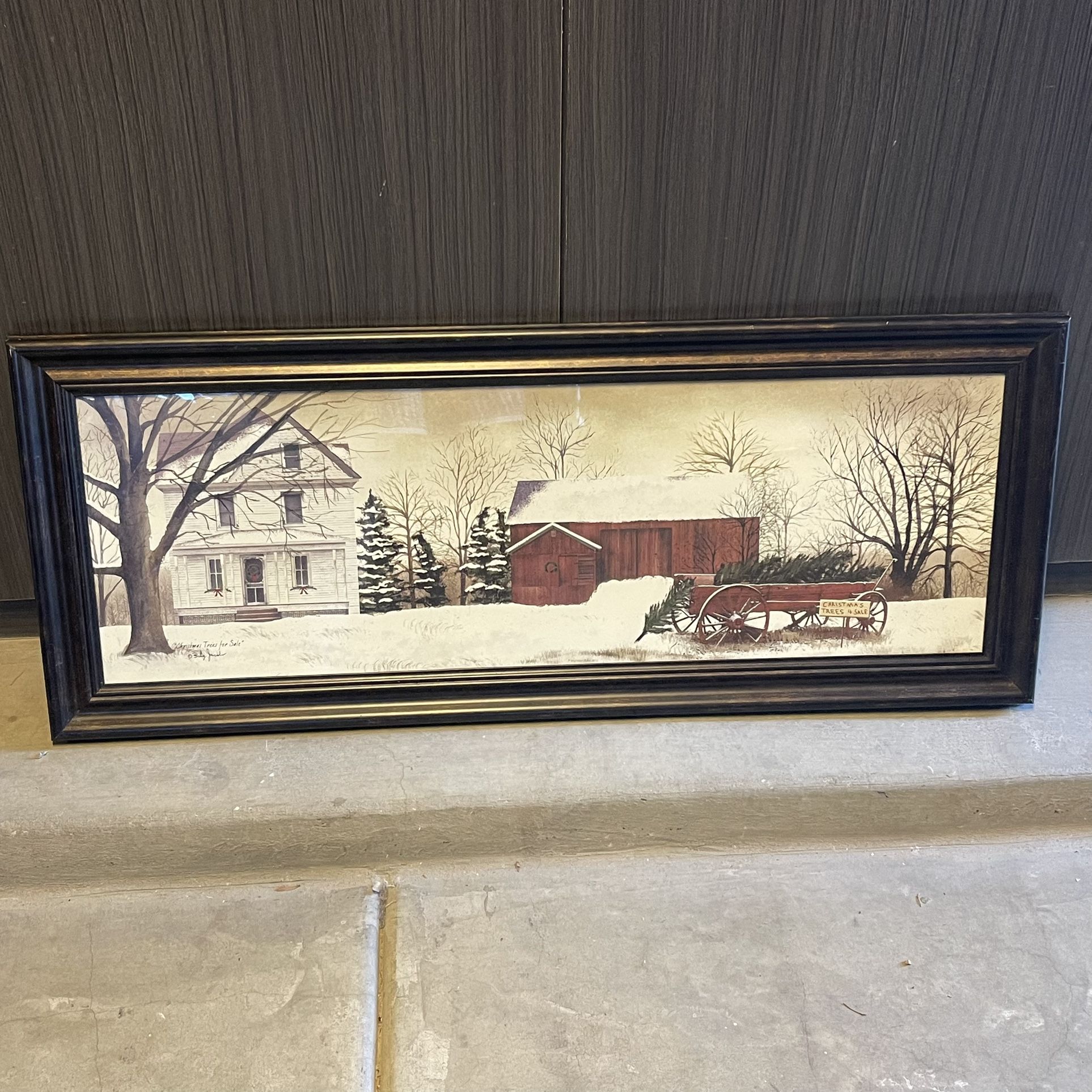 16 x 40 Framed Christmas Wall Art
