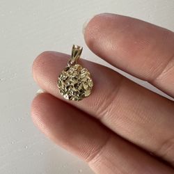 10kt Yellow Gold Nugget Pendant