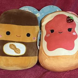 SQUISHMALLOWS 2022 Walgreens 8” Peanut Butter & Jelly Brizby and Iman NEW with Tags!