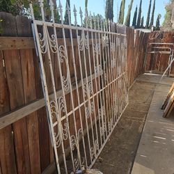 Rod Iron Gate 10 Foot Long X 6'foot 6"inch high