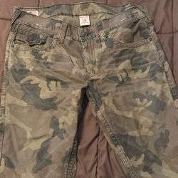 Camo jeans, True Religion size 38