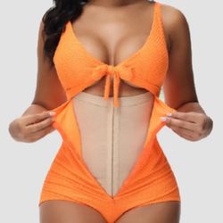 Butt Lifting Bodysuit Sleeveless Swim Shapewear
